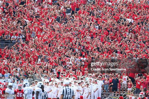 Rutgers Scarlet Knights Fans during the game between the Rutgers Scarlet Knights and the Howard Bison played at High Point Solutions Stadium in...