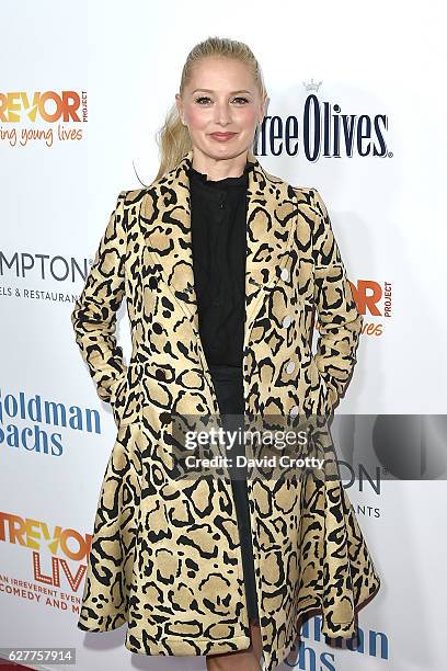 Katherine LaNasa attends the TrevorLIVE Los Angeles 2016 Fundraiser - Arrivals at The Beverly Hilton Hotel on December 4, 2016 in Beverly Hills,...