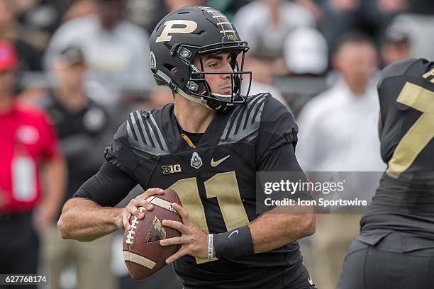 Purdue University quarterback David Blough during the NCAA football game between the Purdue Boilermakers and Cincinnati Bearcats at Ross-Ade Stadium...