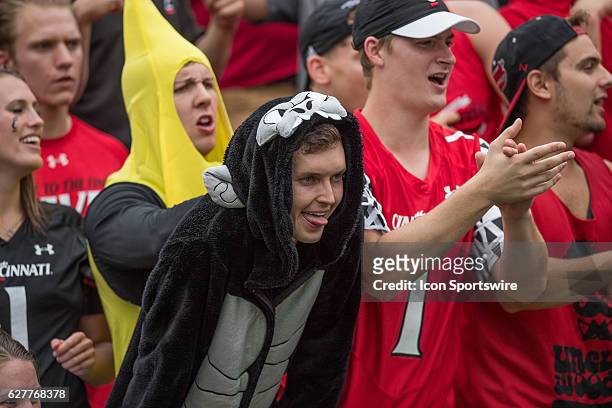 Cincinnati Bearcats fans during the NCAA football game between the Purdue Boilermakers and Cincinnati Bearcats at Ross-Ade Stadium in West Lafayette,...