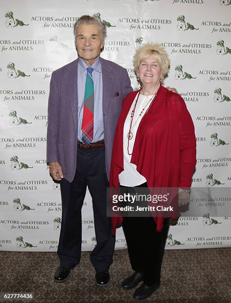 Actor Fred Willard and Mary Willard attend the Actors And Others For Animals' Joy To The Animals Luncheon at Universal City Hilton & Towers on...