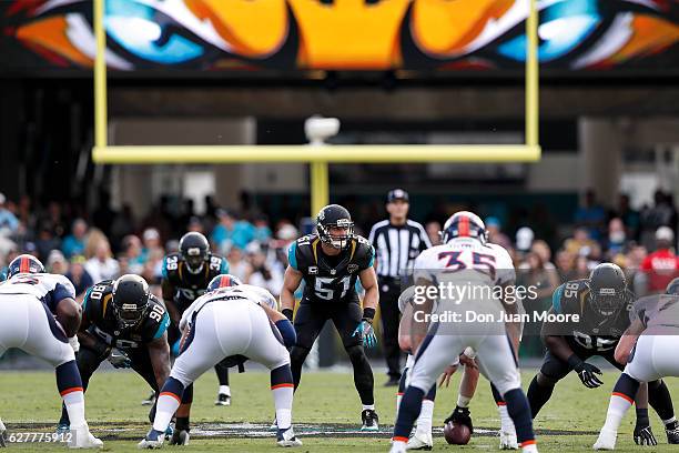 General view of Defensive Tackle Malik Jackson, Safety Tashaun Gipson, Linebacker Paul Posluszny and Defensive Tackle Abry Jones of the Jacksonville...