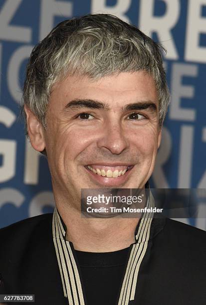 Larry Page attends the 5th Annual Breakthrough Prize Ceremony at NASA Ames Research Center on December 4, 2016 in Mountain View, California.