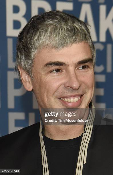 Larry Page attends the 5th Annual Breakthrough Prize Ceremony at NASA Ames Research Center on December 4, 2016 in Mountain View, California.