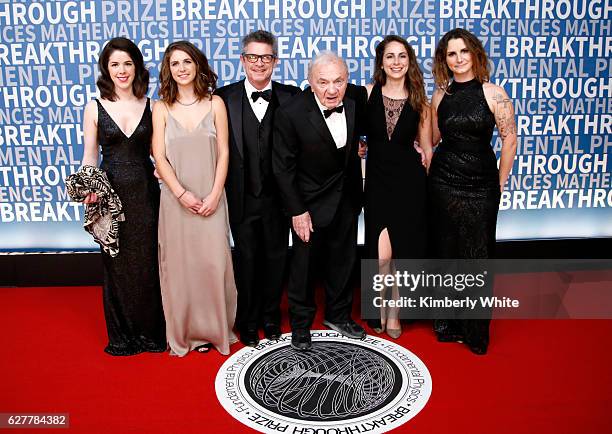 Andrew Strominger and his family attend the 2017 Breakthrough Prize at NASA Ames Research Center on December 4, 2016 in Mountain View, California.