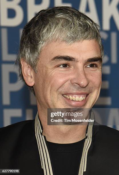 Larry Page attends the 5th Annual Breakthrough Prize Ceremony at NASA Ames Research Center on December 4, 2016 in Mountain View, California.