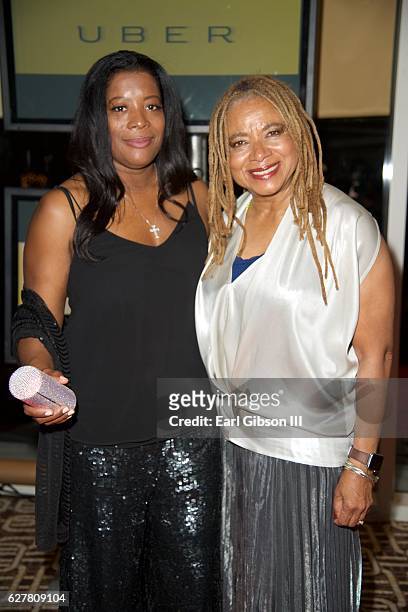 Casting Director Leah Daniels Butler and Radio Personaility Margaret Prescod attend ANWOL's 18th Annual Gala at Omni Los Angeles Hotel on December 4,...