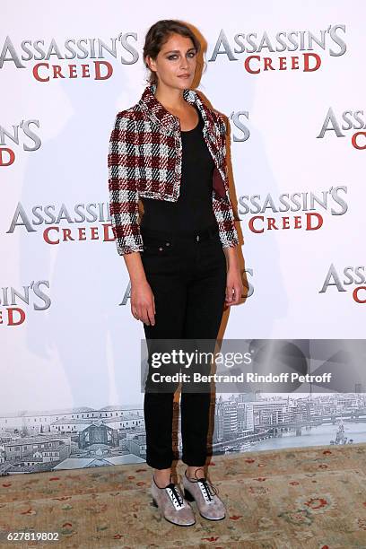 Actress Ariane Labed attends the "Assassin's Creed" Paris Photocall at Hotel Bristol on December 5, 2016 in Paris, France.