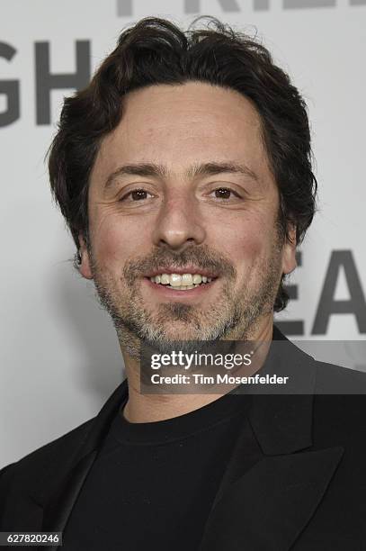 Sergey Brin attends the 5th Annual Breakthrough Prize Ceremony at NASA Ames Research Center on December 4, 2016 in Mountain View, California.