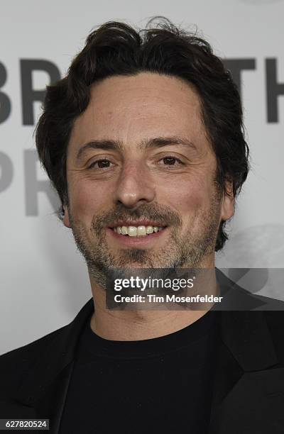 Sergey Brin attends the 5th Annual Breakthrough Prize Ceremony at NASA Ames Research Center on December 4, 2016 in Mountain View, California.