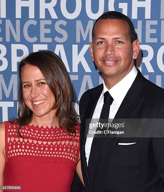 Anne Wojcicki and Alex Rodriguez attend Breakthrough Prize at NASA Ames Research Center on December 4, 2016 in Mountain View, California.