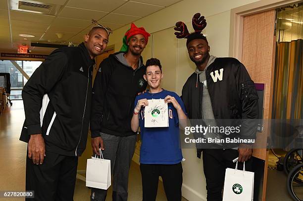 Of the Boston Celtics spread holiday cheer duing a children's hospital visit on December 1, 2016 at Boston Children's Hospital in Boston,...