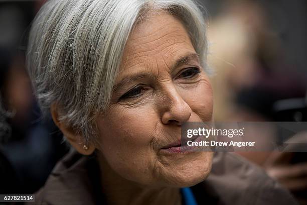 Green Party presidential candidate Jill Stein waits to speak at a news conference on Fifth Avenue across the street from Trump Tower December 5, 2016...