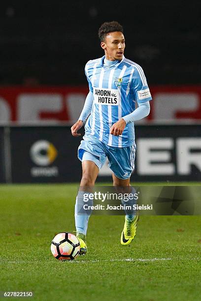 Jamil Dem of Chemnitz during the Third League match between Preussen Muenster and Chemnitzer FC at Preussenstadion on December 2, 2016 in Muenster,...