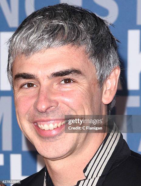 Co-Founder of Google and CEO of Alphabet, Larry Page attends the 2017 Breakthrough Prize at NASA Ames Research Center on December 4, 2016 in Mountain...
