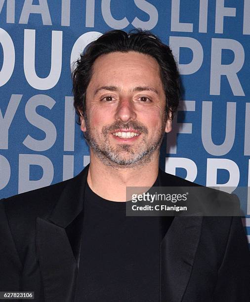 Breakthrough Prize Co-founder and Co-founder of Google, Sergey Brin attends the 2017 Breakthrough Prize at NASA Ames Research Center on December 4,...