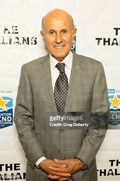 Retired Los Angeles County Sheriff Lee Baca arrives for The Thalians Presidents Club's "Holiday Brunch Spectacular" at Montage Beverly Hills on...