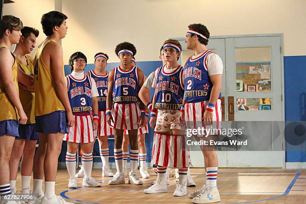 Globetrotters" - When Adam attends a Globetrotters game, he falls in love with the "theatrics" of the team and tries doing his own tricks on the...