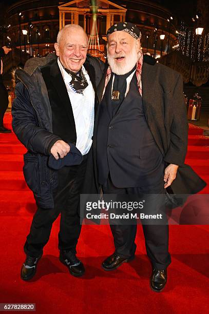 David Bailey and Bruce Weber attend The Fashion Awards 2016 at Royal Albert Hall on December 5, 2016 in London, United Kingdom.