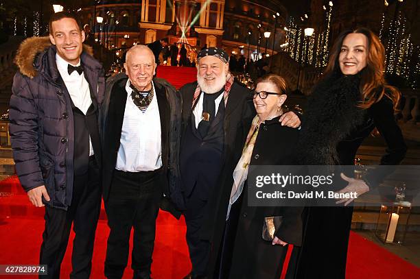 James Jagger, David Bailey, Bruce Weber, Nan Bush and Catherine Bailey attend The Fashion Awards 2016 at Royal Albert Hall on December 5, 2016 in...