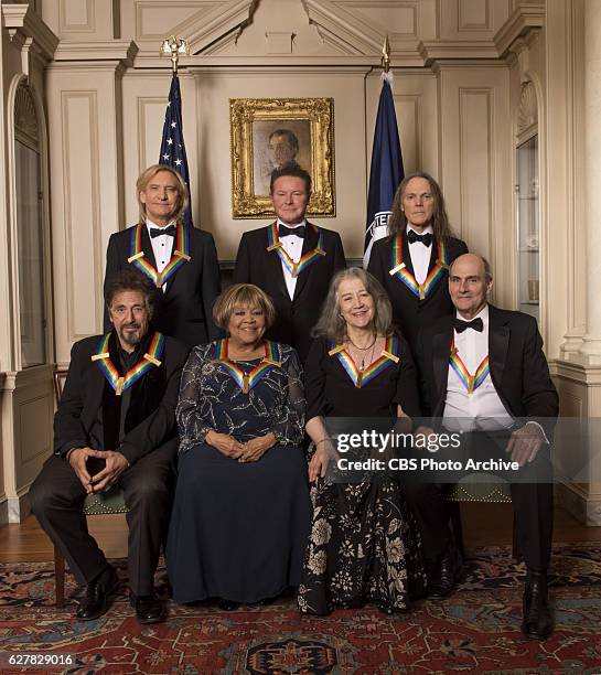 Pictured left to right: Rock band the Eagles, Joe Walsh, Don Henley and Timothy Schmit screen and stage actor Al Pacino, gospel and blues singer...