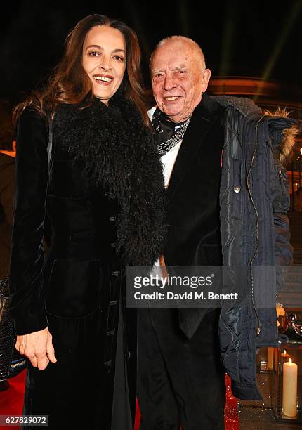 Catherine Bailey and David Bailey attend The Fashion Awards 2016 at Royal Albert Hall on December 5, 2016 in London, United Kingdom.