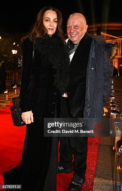 Catherine Bailey and David Bailey attend The Fashion Awards 2016 at Royal Albert Hall on December 5, 2016 in London, United Kingdom.