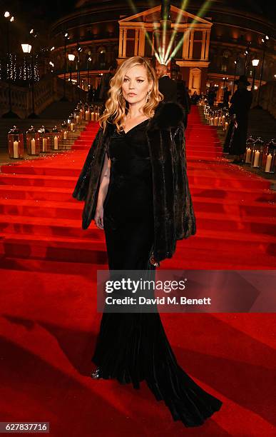 Kate Moss attends The Fashion Awards 2016 at Royal Albert Hall on December 5, 2016 in London, United Kingdom.