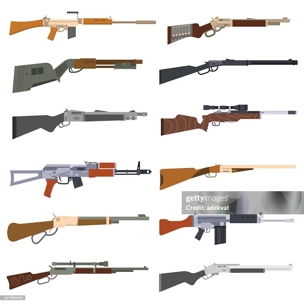 Machine Gun Obraz Machine Guns Vector Set High-Res Vector Graphic - Getty Images