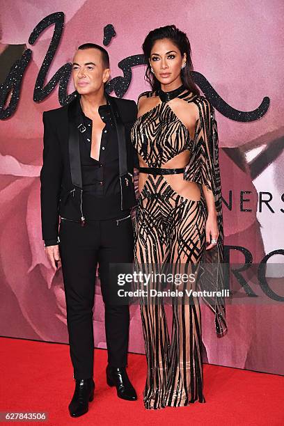 Nicole Scherzinger and Julien MacDonald attends The Fashion Awards 2016 on December 5, 2016 in London, United Kingdom.