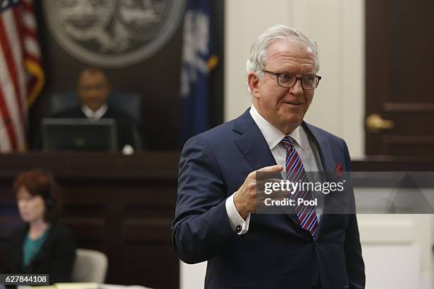 Defense attorney Andy Savage addresses the court after a mistrial was announced in the case of former North Charleston police officer Michael Slager...