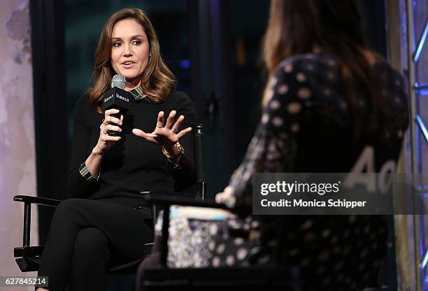 Erinn Hayes speaks at Build Presents Actress Erinn Hayes Discussing "Kevin Can Wait" at AOL HQ on December 5, 2016 in New York City.