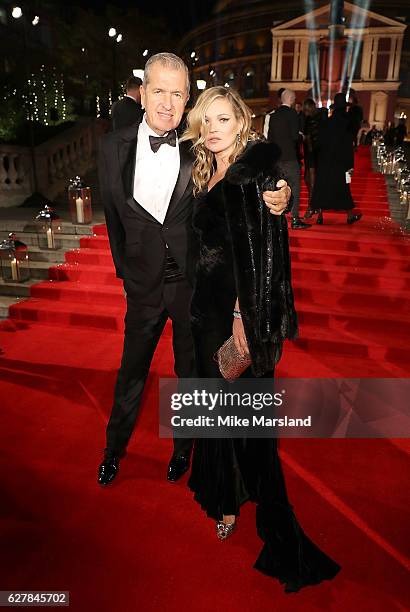 Mario Testino and Kate Moss attend The Fashion Awards 2016 on December 5, 2016 in London, United Kingdom.