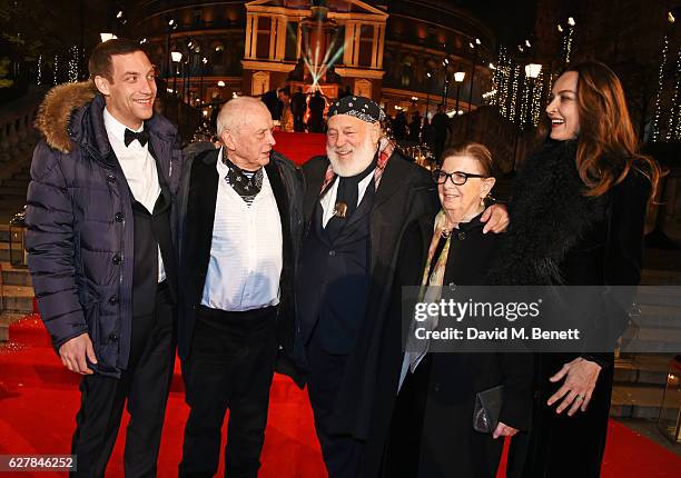James Jagger, David Bailey, Bruce Weber, Nan Bush and Catherine Bailey attend The Fashion Awards 2016 at Royal Albert Hall on December 5, 2016 in...