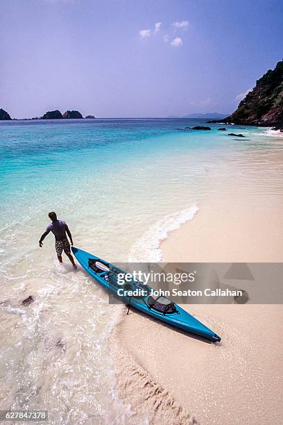 sea kayaking in the mergui archipelago - myanmar mergui stock pictures, royalty-free photos & images
