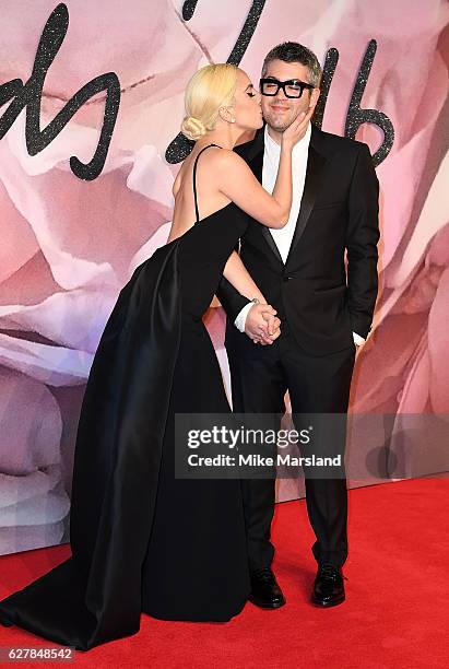 Lady Gaga and Brandon Maxwell attend The Fashion Awards 2016 on December 5, 2016 in London, United Kingdom.