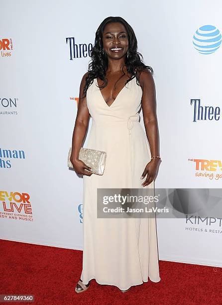 Actress Yetide Badaki attends the TrevorLIVE Los Angeles 2016 fundraiser at The Beverly Hilton Hotel on December 4, 2016 in Beverly Hills, California.