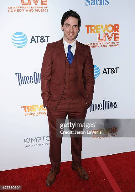 Actor Colin O'Donoghue attends the TrevorLIVE Los Angeles 2016 fundraiser at The Beverly Hilton Hotel on December 4, 2016 in Beverly Hills,...