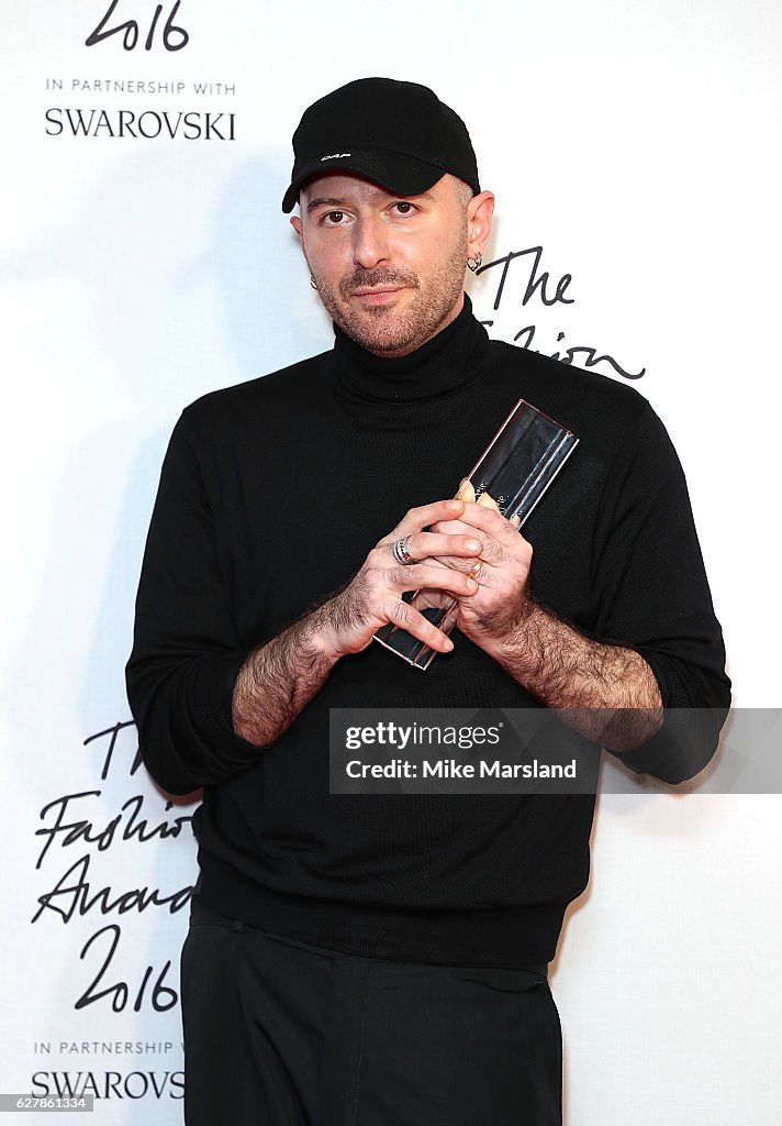 The Fashion Awards 2016 - Winners Room
