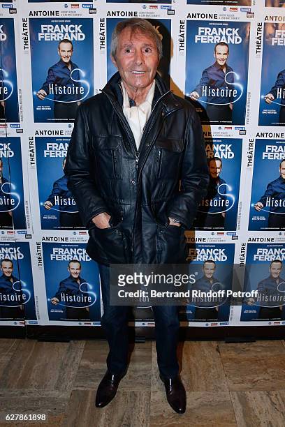 Director Francis Veber attends Franck Ferrand performs in his Show "Histoires" at Theatre Antoine on December 5, 2016 in Paris, France.