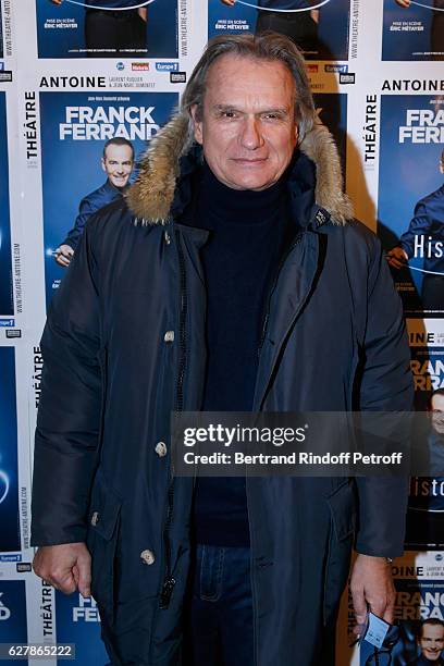 Actor Francois-Eric Gendron attends Franck Ferrand performs in his Show "Histoires" at Theatre Antoine on December 5, 2016 in Paris, France.