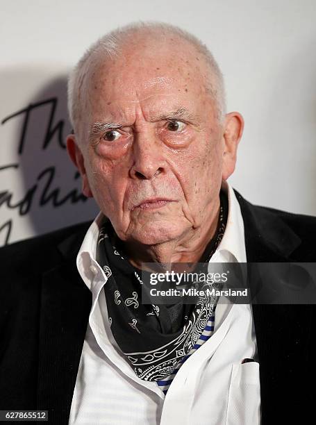 David Bailey in the press room at The Fashion Awards 2016 at Royal Albert Hall on December 5, 2016 in London, England.