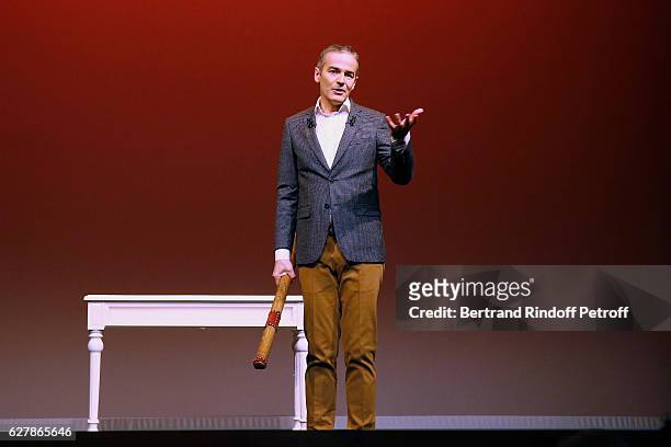 Franck Ferrand performs in his Show "Histoires" at Theatre Antoine on December 5, 2016 in Paris, France.