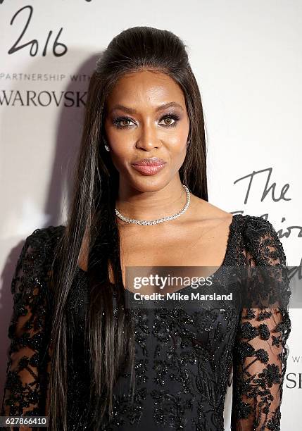 Naomi Campbell in the press room at The Fashion Awards 2016 at Royal Albert Hall on December 5, 2016 in London, England.