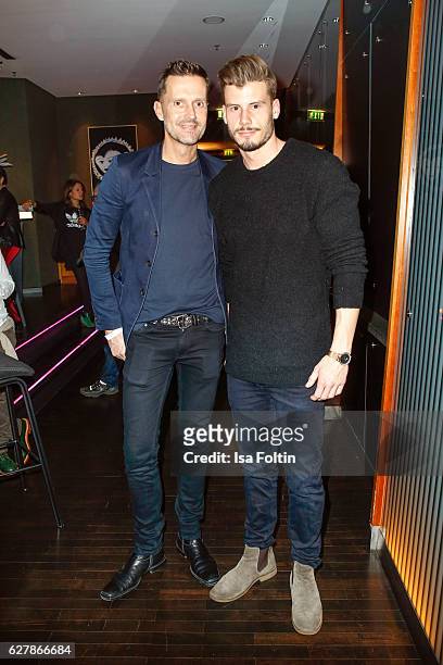 Marco Stein and Nanuk Karch attend the 1st Anniversary Celebration Of Berlin Blonds on December 5, 2016 in Berlin, Germany.