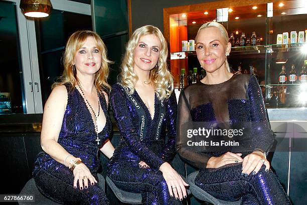 German actress Tina Ruland, german moderator Tanja Buelter and german actress Natascha Ochsenknecht attend the 1st Anniversary Celebration Of Berlin...