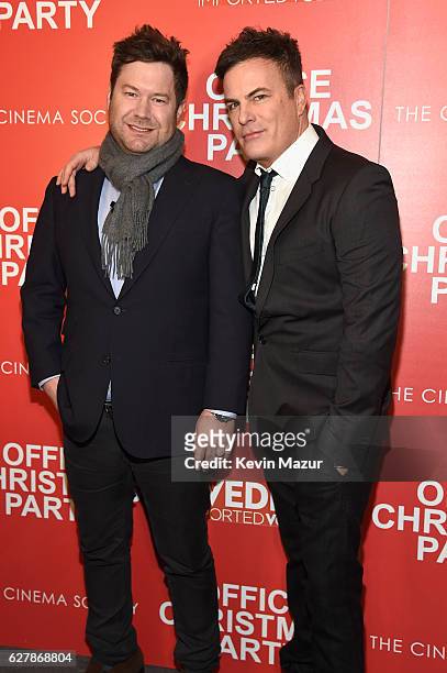 Directors Josh Gordon and Will Speck attend the Paramount Pictures with The Cinema Society & Svedka host a screening of "Office Christmas Party" at...