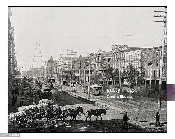 antique photograph of canal street, new orleans - new orleans 幅插畫檔、美工圖案、卡通及圖標