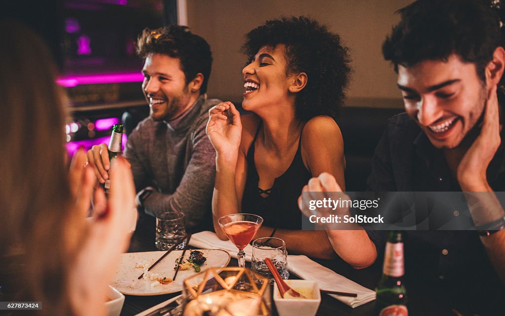 Friends Enjoying a Meal