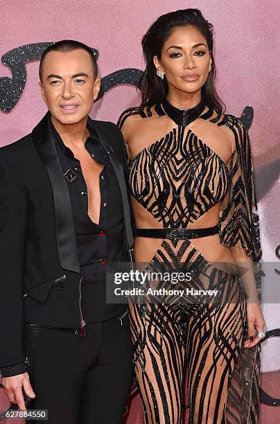 Nicole Scherzinger and Julien MacDonald attend The Fashion Awards 2016 on December 5, 2016 in London, United Kingdom.